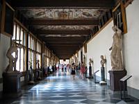 Motorhome Hire Italy Florence Uffizi Gallery A Hallway in the Uffizi Gallery, Florence, Italy - CC